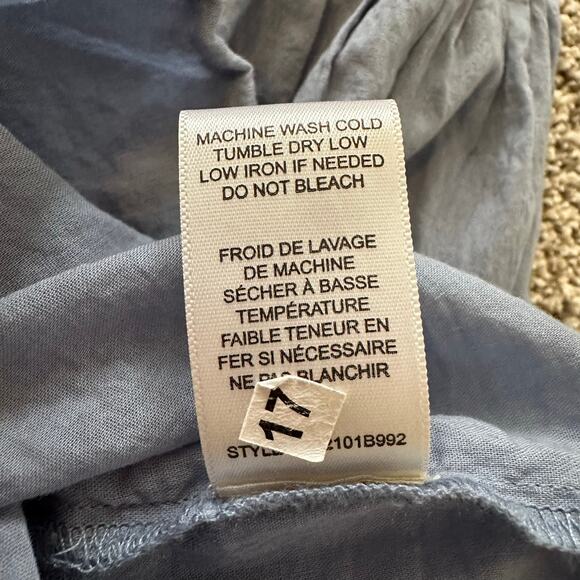 Rebecca Taylor blue short sleeve embroidered peasant top size S - Picture 8 of 11